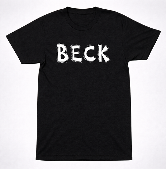Beck Spiked Letter Logo Shirt Alternative Rock Indie Music Graphic T-Shirt