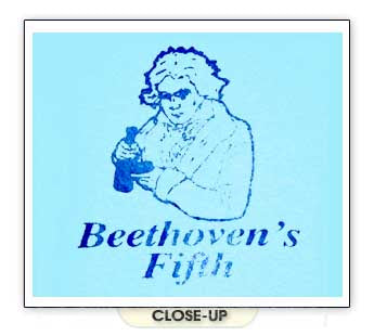 BEETHOVEN'S FIFTH funny alcohol bar drink new LBBL SHIRT