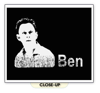 LOST BEN character drama show tv suspense new BW SHIRT