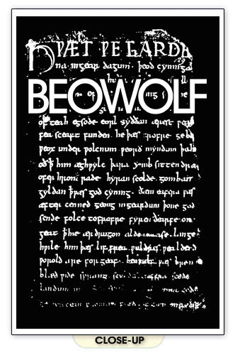 BEOWOLF science fiction sci-fi novel grendel BW SHIRT