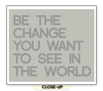 BE THE CHANGE IN THE WORLD indie movement peace SHIRT