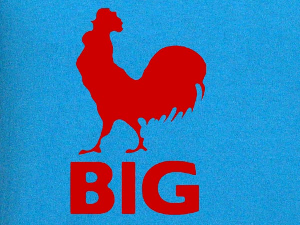 BIG COCK rooster sex party bar funny humor LBR SHIRT