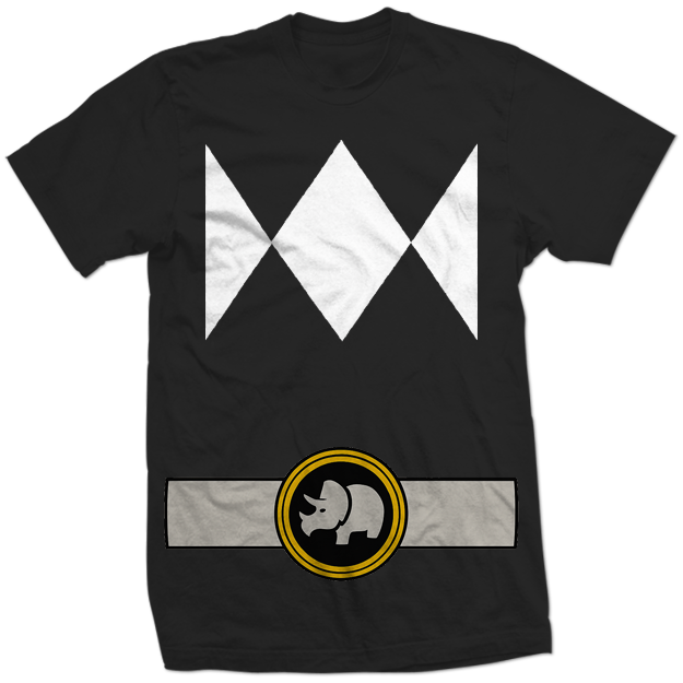 Black Power Ranger Costume Shirt Zack Taylor Mastodon Power Rangers Unisex Cosplay Tee