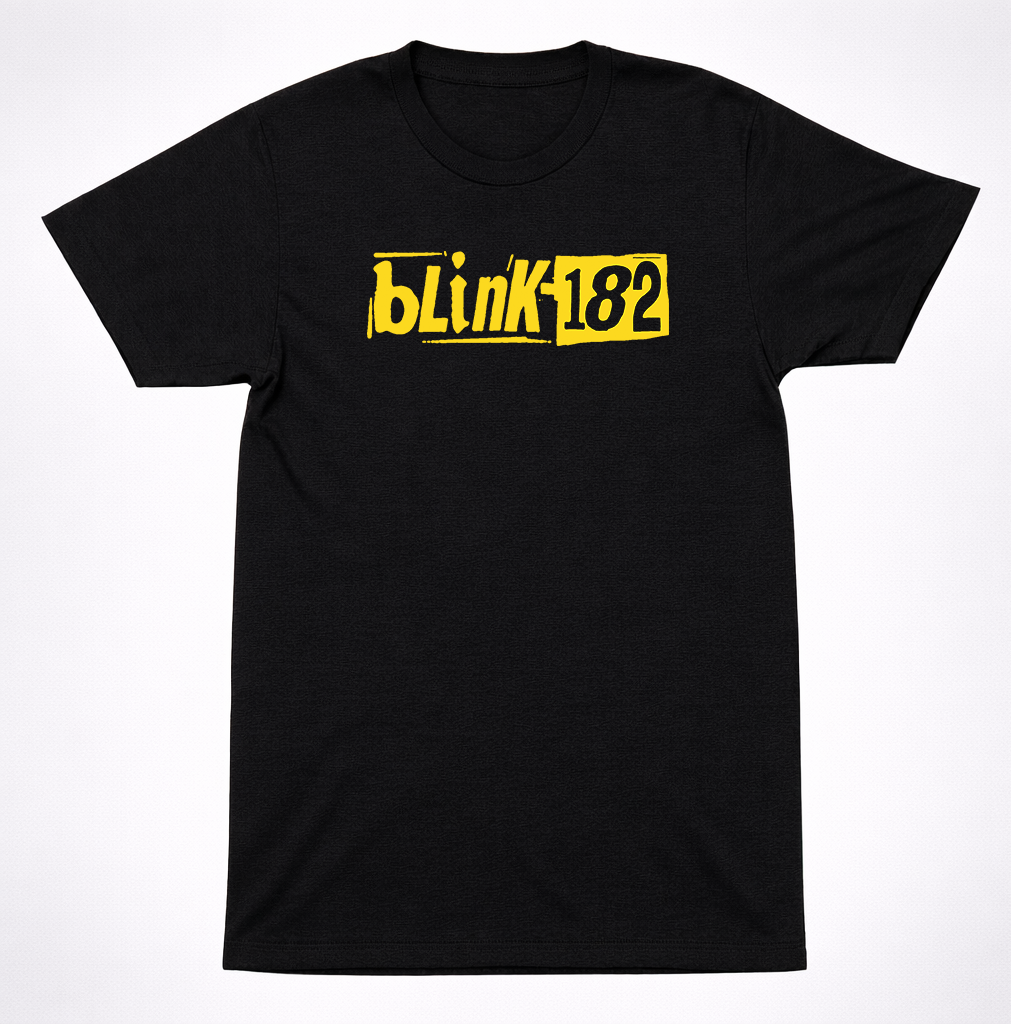 Blink-182 Warped Tour travis barker Classic Logo T-Shirt Pop Punk Band Tee