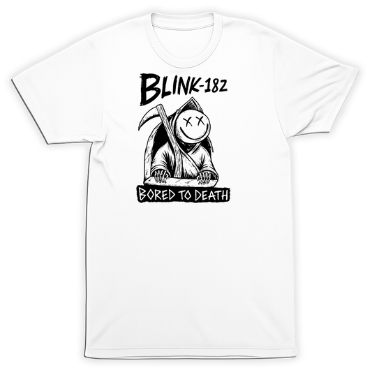 blink-182 Bored To Death Grim Reaper T-Shirt – Classic Pop Punk Band Tee