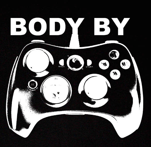 BODY BY GAMING xbox gamer funny mlg hot nerd halo SHIRT