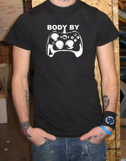 BODY BY GAMING xbox gamer funny mlg hot nerd halo SHIRT