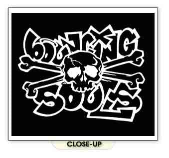 BOUNCING SOULS SKULL punk rock warped band BW SHIRT