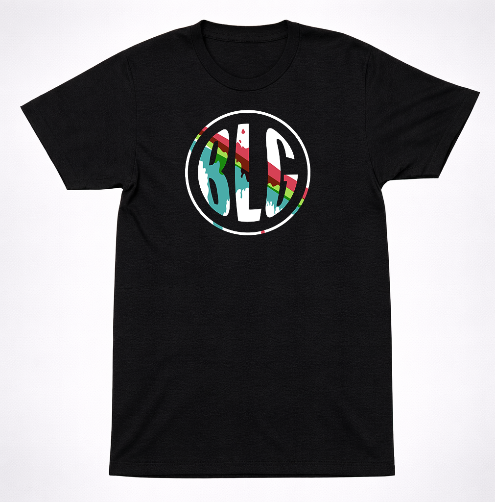 Boys Like Girls Color Circle Logo T Shirt Pop Rock Band Tee Black Graphic Shirt