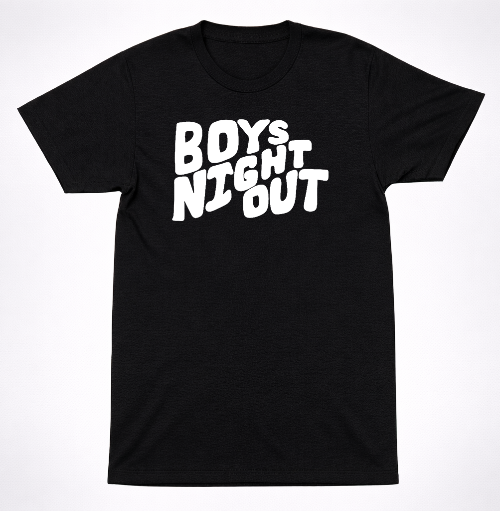 Boys Night Out Logo Shirt Post-Hardcore Emo Band Bold Text Black Graphic Tee