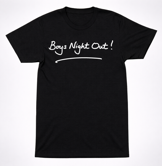 Boys Night Out Logo Script Shirt Post-Hardcore Emo Band Bold Text Black Tee