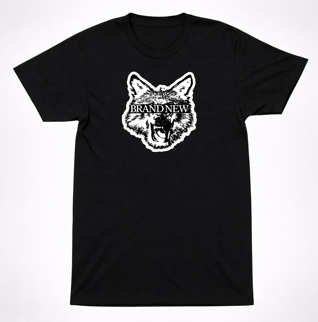 Brand New Wolf Face T-Shirt – The Devil & God Deja Entendu emo Emo Rock Band Tee