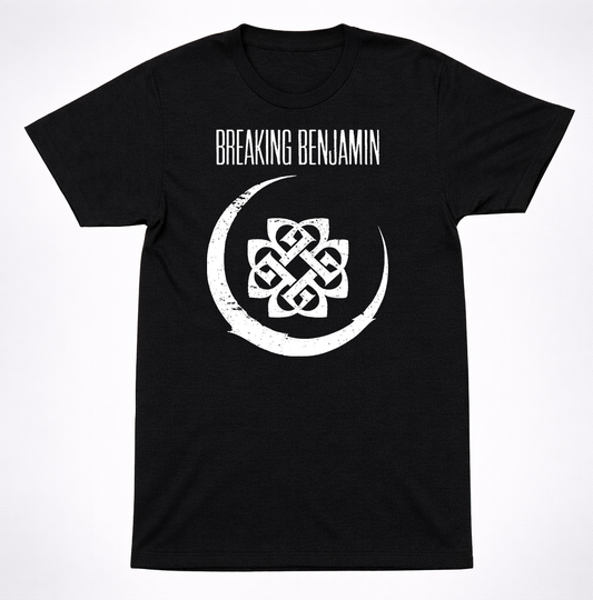 Breaking Benjamin Crescent Moon Logo T Shirt Alternative Rock Band Tee Black