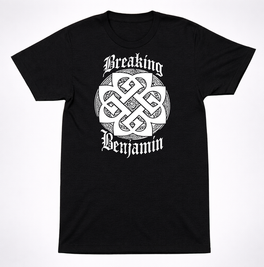 Breaking Benjamin Celtic Knot Text Logo T Shirt Alternative Rock Band Tee Black