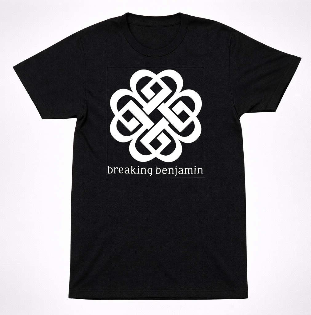 Breaking Benjamin Old Celtic Knot Logo T Shirt Alternative Rock Band Tee Black