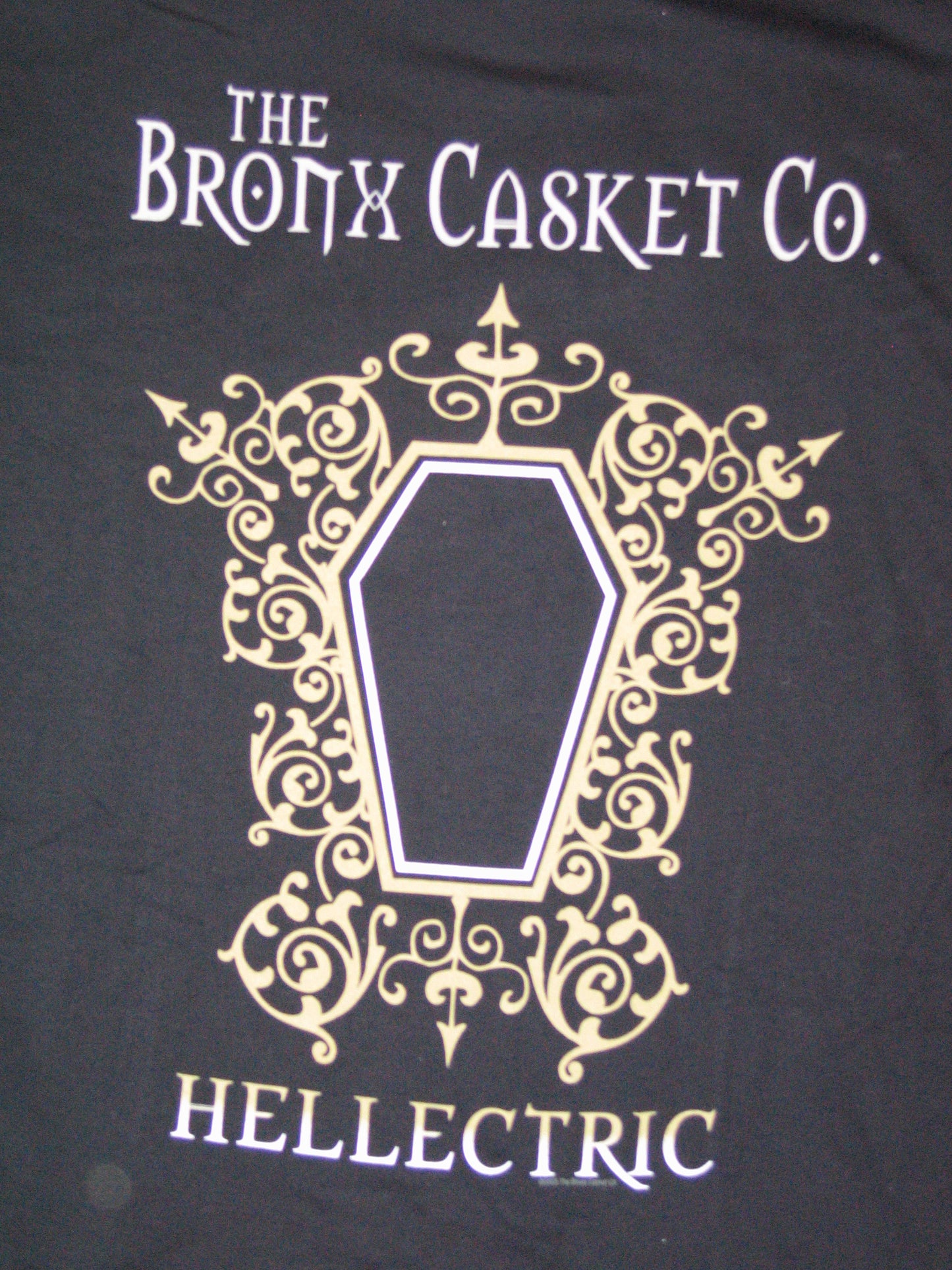 BRONX CASKET CO HELLECTRIC band overkill metal BW SHIRT