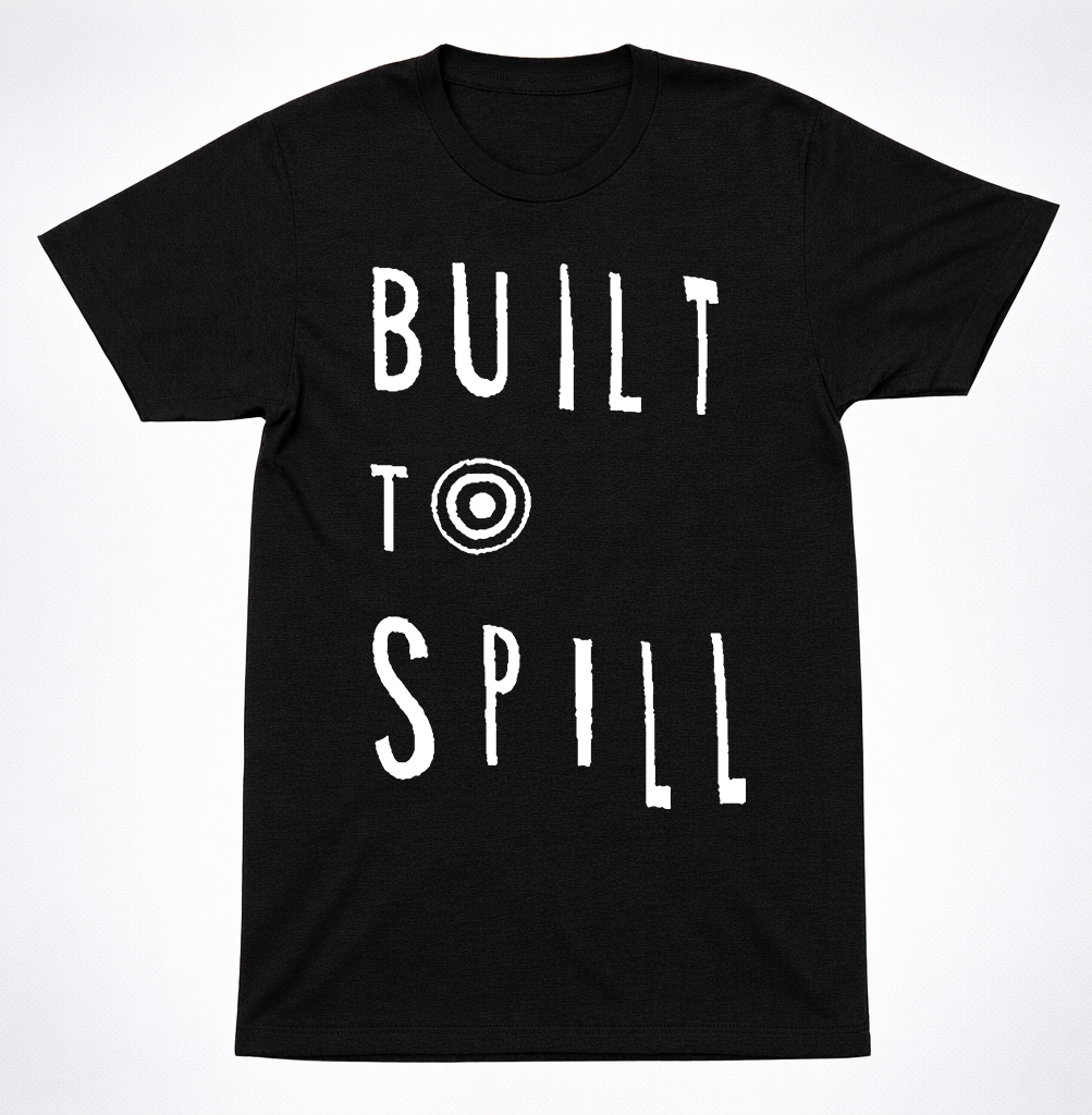 Built to Spill Logo Shirt Indie Rock Band Minimal Text Black Graphic Tee