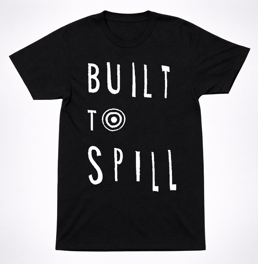 Built to Spill Logo Shirt Indie Rock Band Minimal Text Black Graphic Tee