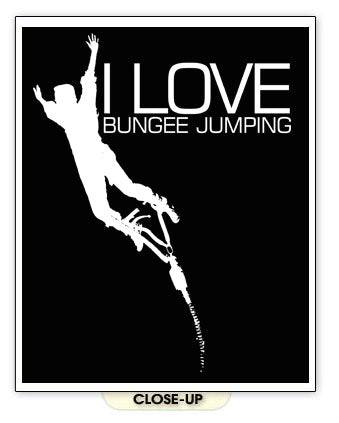 I LOVE BUNGEE JUMPING extreme sport thrill xtreme SHIRT