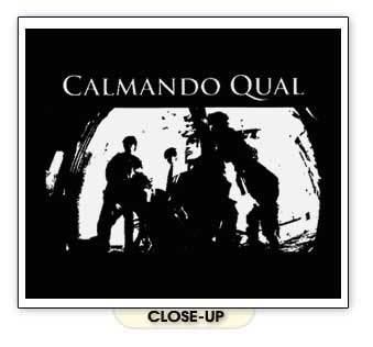 CALMANDO QUAL SQUAT twisted clock band japan BW SHIRT