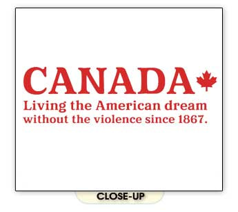 CANADA LIVING THE AMERICAN DREAM funny gun WR SHIRT