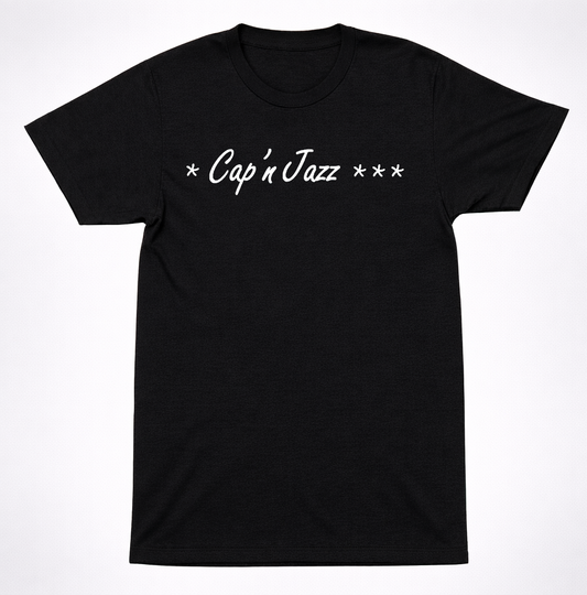 Cap’n Jazz T-Shirt Asterisk Logo Minimal Emo Indie Midwest Punk Band Tee