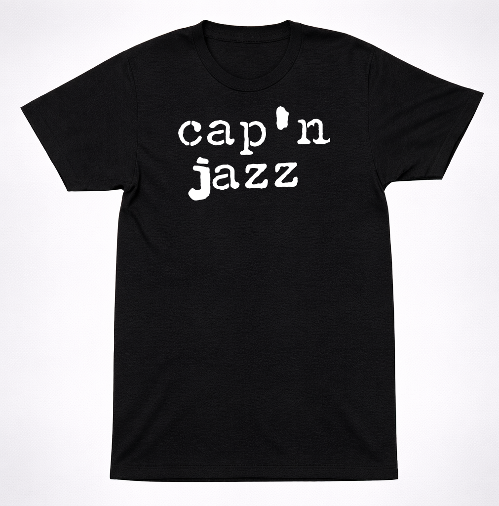 Cap’n Jazz T-Shirt Ink Stamp Logo Emo Indie Punk Rock Midwest Band Tee