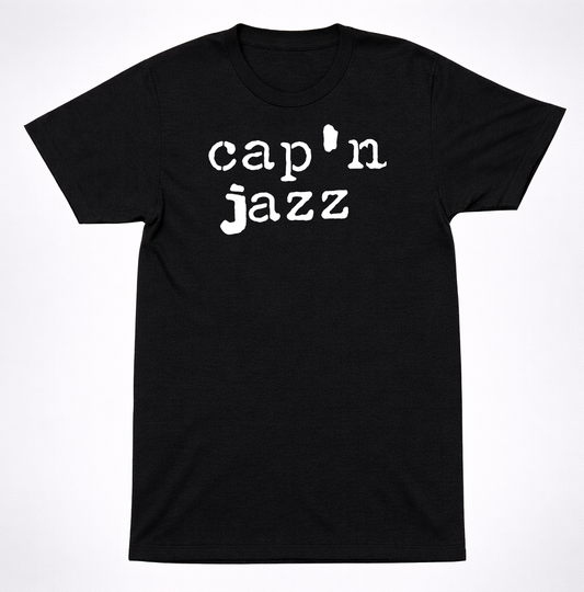 Cap’n Jazz T-Shirt Ink Stamp Logo Emo Indie Punk Rock Midwest Band Tee
