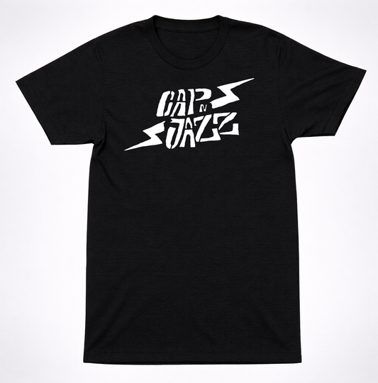 Cap’n Jazz T-Shirt Lightning Bolt Logo Emo Indie Punk Rock Midwest Band Tee