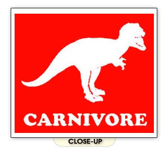 CARNIVORE meat diet vegetarian funny dinosaur RW SHIRT