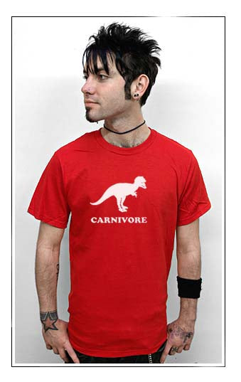 CARNIVORE meat diet vegetarian funny dinosaur RW SHIRT