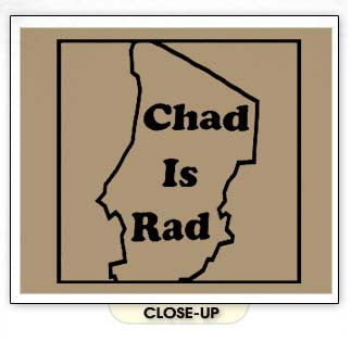 CHAD IS RAD africa country funny joke culture KHB SHIRT