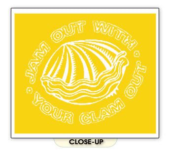 JAM OUT WITH YOUR CLAM OUT funny humor retro YW SHIRT