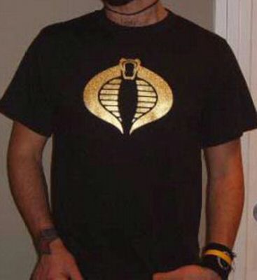 COBRA GI JOE GOLD FOIL logo retro army vintage SHIRT