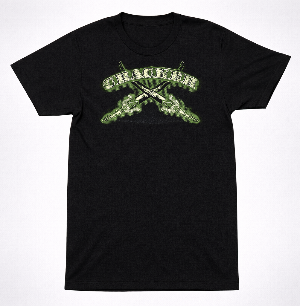 Cracker Crossed Pistols Graphic Shirt 90s Alternative Rock Americana T-Shirt