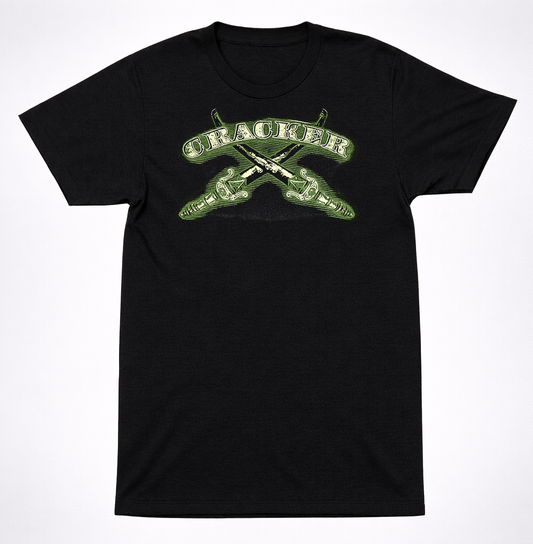 Cracker Crossed Pistols Graphic Shirt 90s Alternative Rock Americana T-Shirt