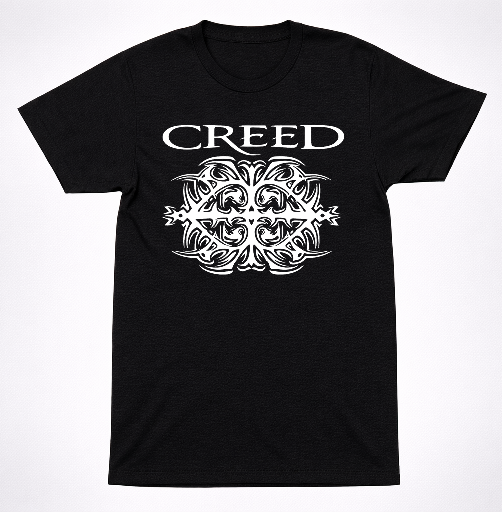 Creed Tribal Cross Graphic Shirt 90s Post-Grunge Hard Rock Band 1990's T-Shirt