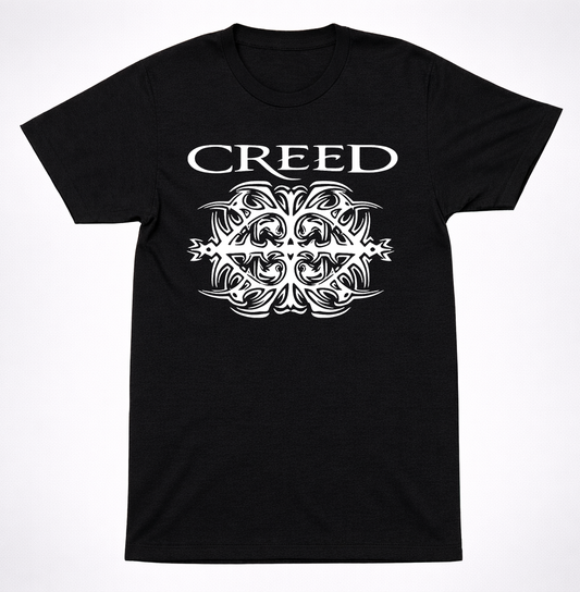 Creed Tribal Cross Graphic Shirt 90s Post-Grunge Hard Rock Band 1990's T-Shirt