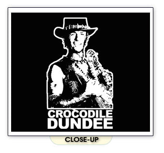 CROCODILE DUNDEE movie australia film retro BW SHIRT