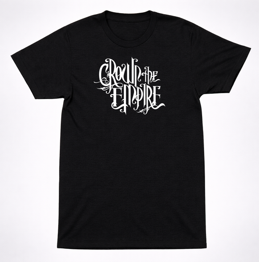 Crown The Empire T-Shirt Ornate Logo Script Metalcore Post Hardcore Band Tee