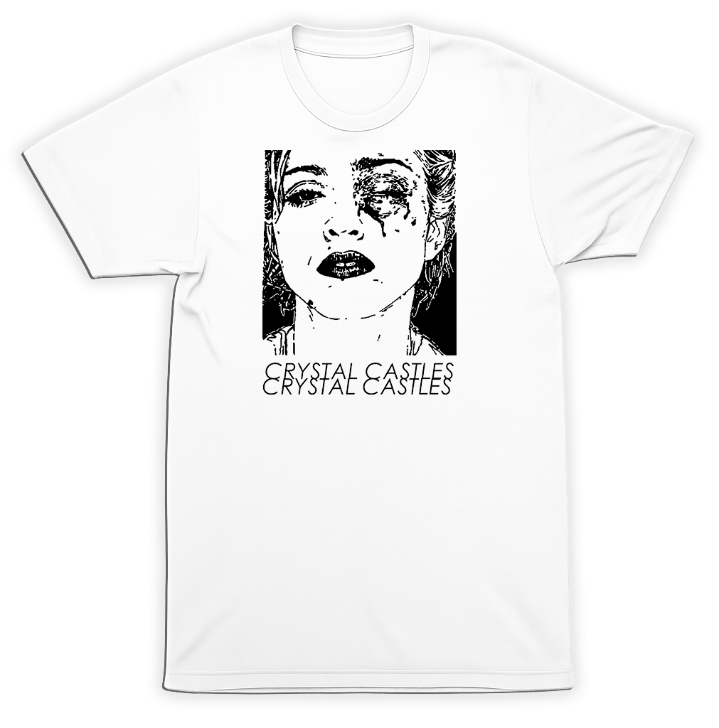 Crystal Castles Portrait Madonna Black Eye Graphic T-Shirt – Electro Punk Tee