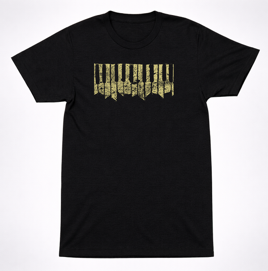 Cursive T-Shirt The Ugly Organ Piano Key Logo Indie Emo Post-Hardcore Band Tee
