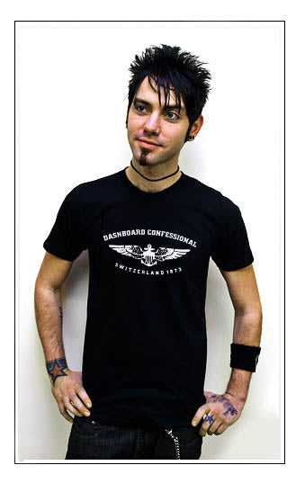 DASHBOARD CONFESSIONAL emo concert indie band BW SHIRT