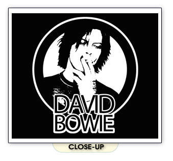 DAVID BOWIE CIRCLE glam ziggy space oddity uk BW SHIRT