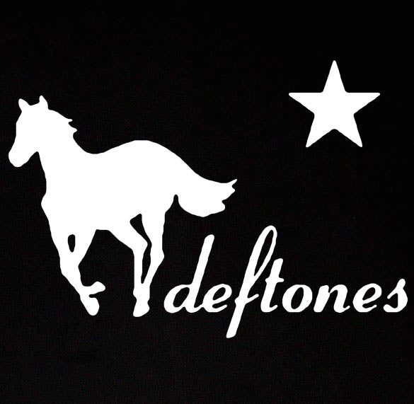 DEFTONES white pony chino metal show band rock BW SHIRT