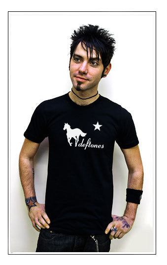 DEFTONES white pony chino metal show band rock BW SHIRT