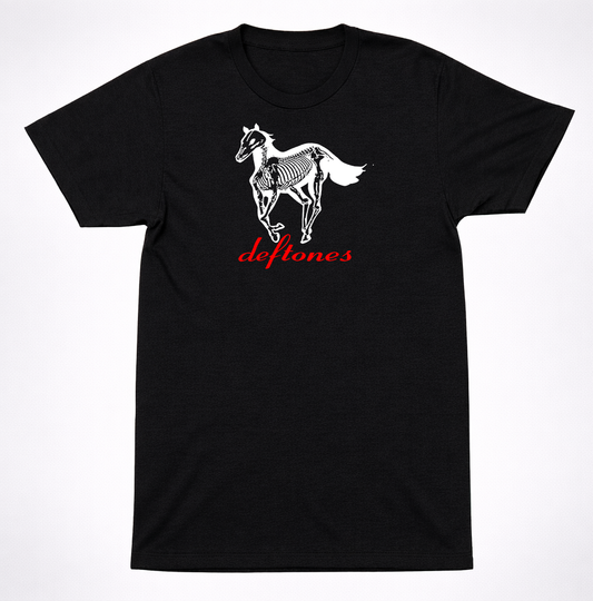 Deftones Skeleton Horse Logo T-Shirt Alternative Metal Shoegaze Rock Tee