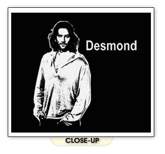 LOST DESMOND drama season show cult classic tv BW SHIRT