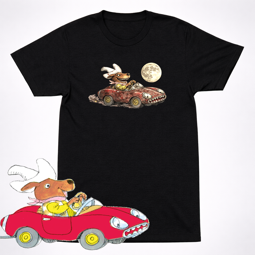 Horror Richard Scarry Dingo Dog Shirt Creepy Kids Book Character Parody Tee