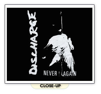 DISCHARGE NEVER AGAIN thrash metal metallica BW SHIRT